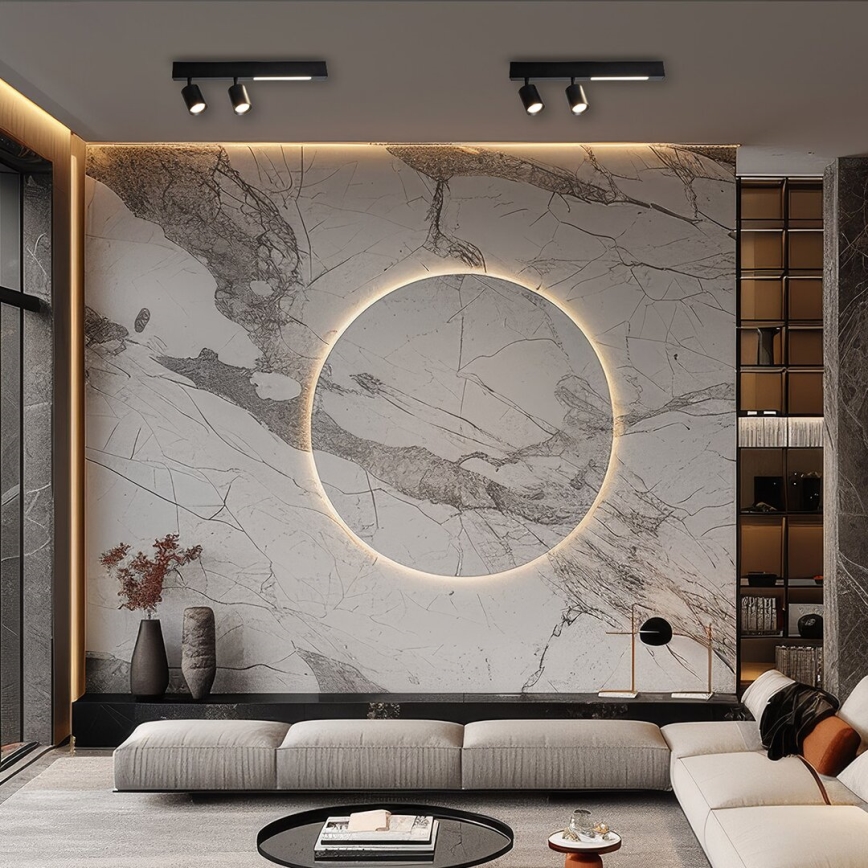 Foco LED MAGNET LED/5W/230V + 2xGU10/60W 3000/4000K preto