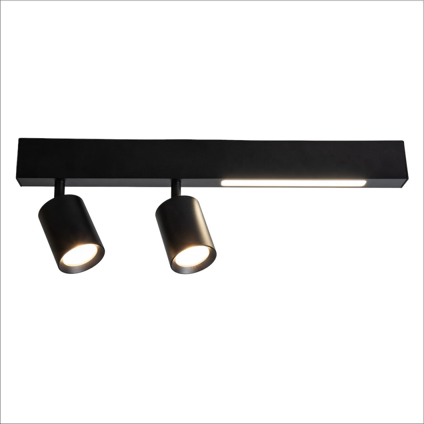 Foco LED MAGNET LED/5W/230V + 2xGU10/60W 3000/4000K preto