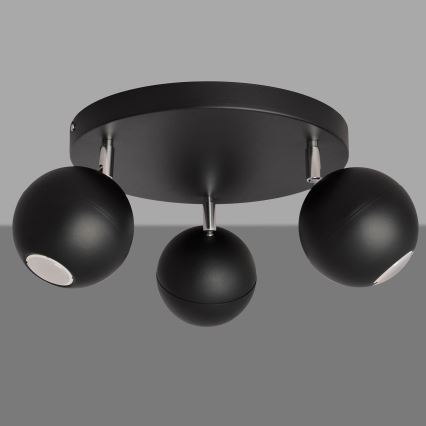 Foco LED MIDWAY 3xGU10/4,8W/230V preto