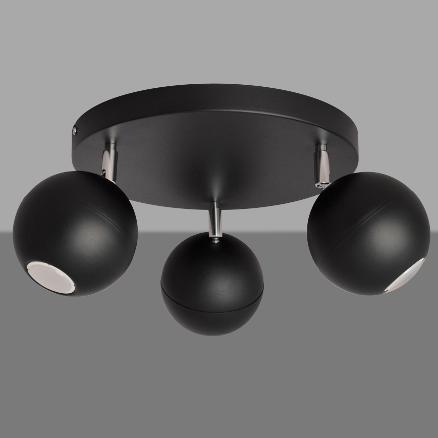 Foco LED MIDWAY 3xGU10/4,8W/230V preto