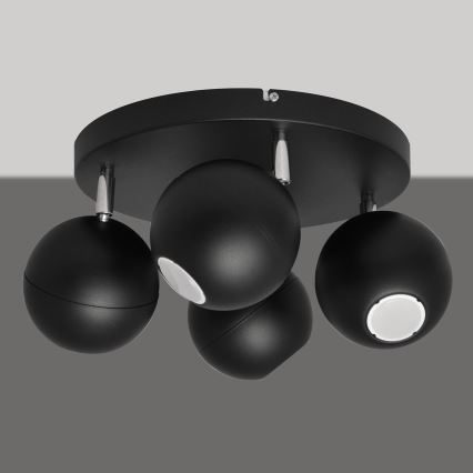 Foco LED MIDWAY 4xGU10/6,5W/230V preto