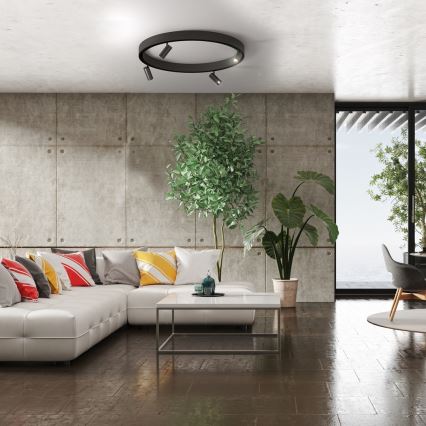 Foco LED para sistema de carril MAGNETIC TRACK LED/7W/48V 3000K preto