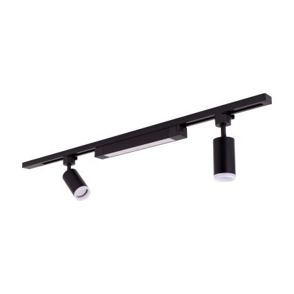 Spot LED para sistema de calha TRACER 2xGU10/10W/230V + LED/20W 1 m preto