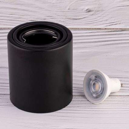 Foco LED TUBA 1xGU10/5W/230V 4000K preto