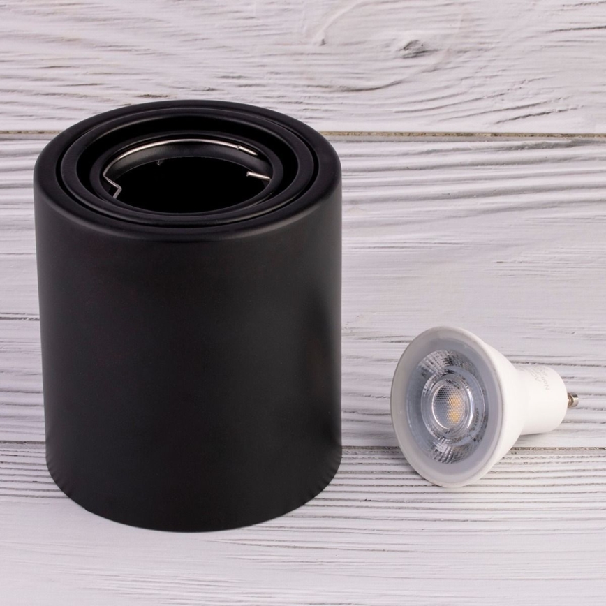 Foco LED TUBA 1xGU10/5W/230V 4000K preto