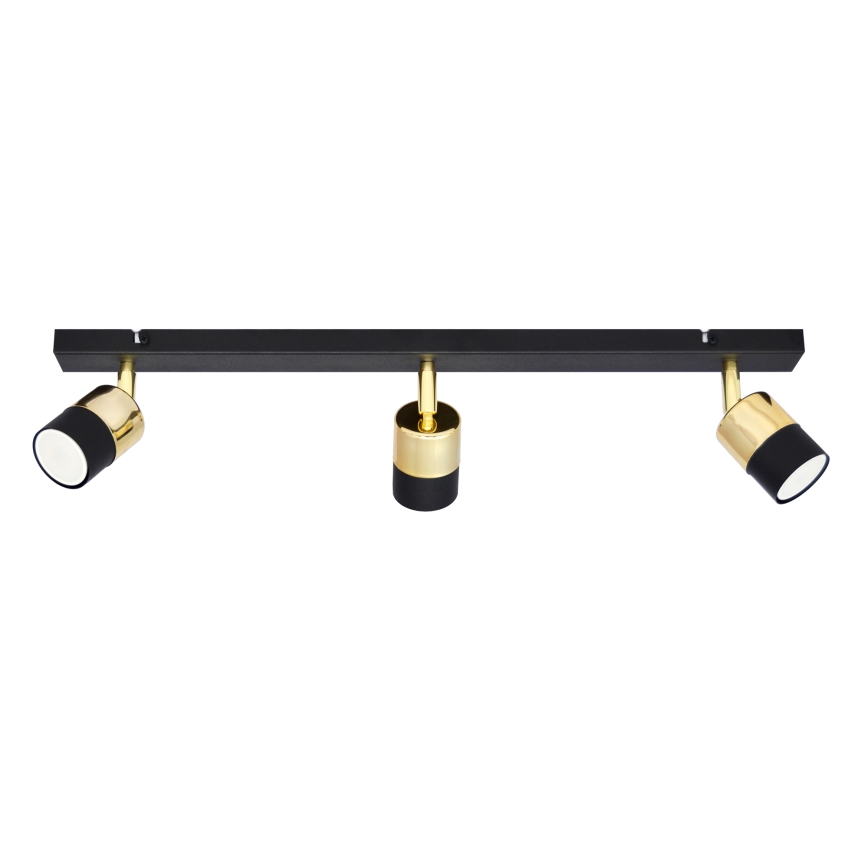 Foco LED TUBSSON 3xGU10/4,8W/230V preto/dourada