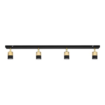 Foco LED TUBSSON 4xGU10/4,8W/230V preto/dourada