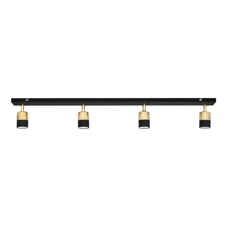 Foco LED TUBSSON 4xGU10/4,8W/230V preto/dourada