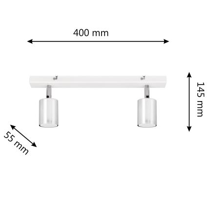 Foco LED TUNE 2xGU10/4,8W/230V cromado mate/branco