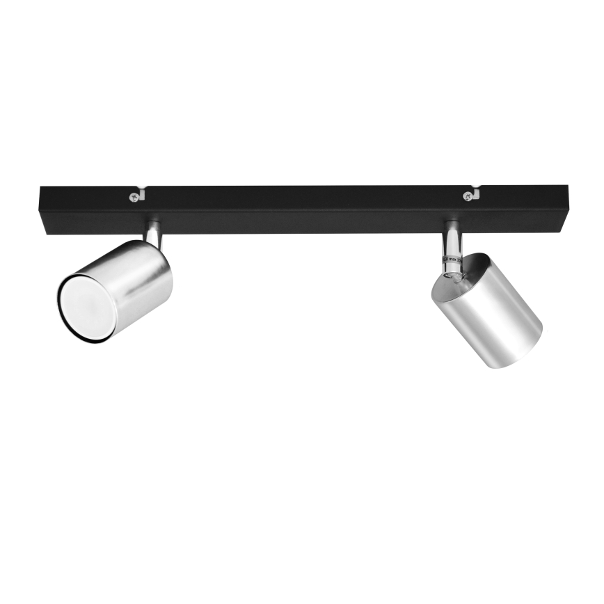 Foco LED TUNE 2xGU10/4,8W/230V cromado mate/preto