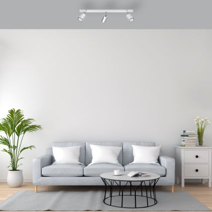 Foco LED TUNE 3xGU10/4,8W/230V cromado mate/branco