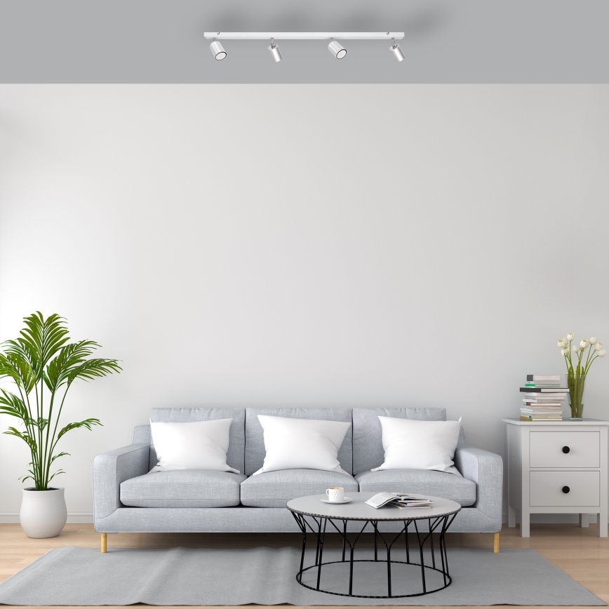 Foco LED TUNE 4xGU10/4,8W/230V cromado mate/branco