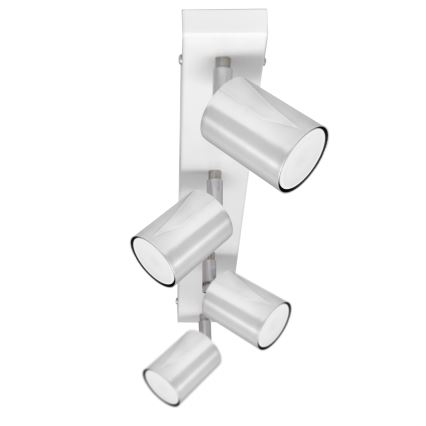 Foco LED TUNE 4xGU10/4,8W/230V cromado mate/branco