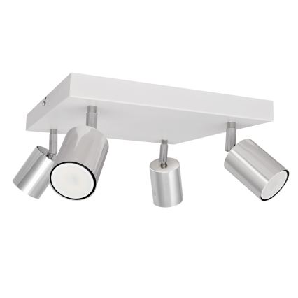 Foco LED TUNE 4xGU10/4,8W/230V cromado mate/branco