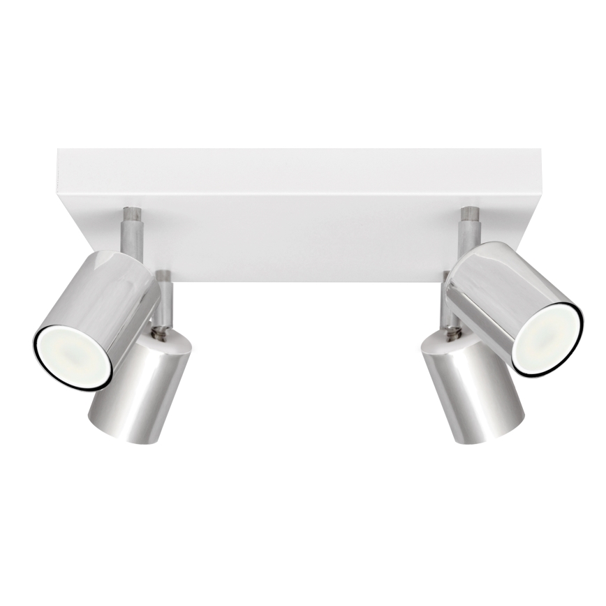 Foco LED TUNE 4xGU10/4,8W/230V cromado mate/branco