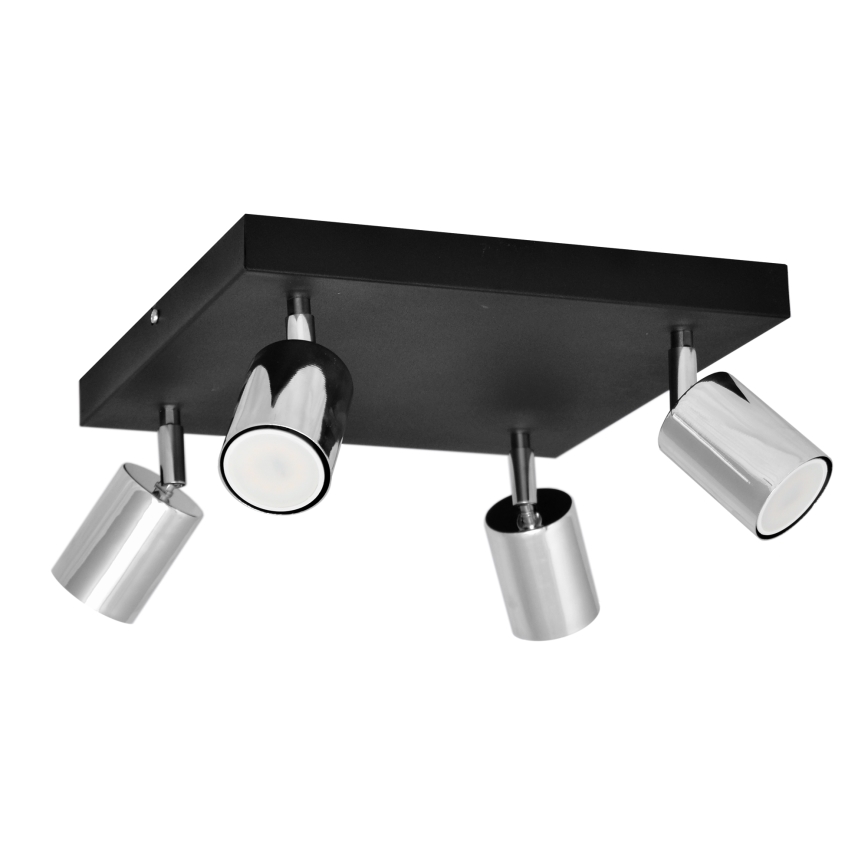 Foco LED TUNE 4xGU10/4,8W/230V cromado mate/preto