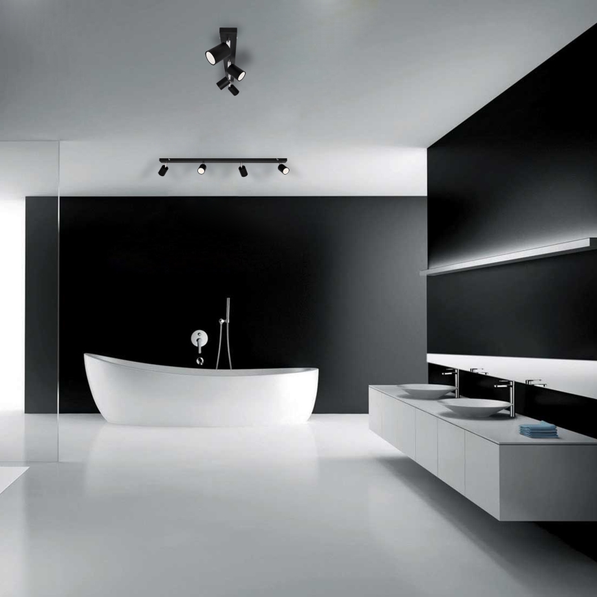 Foco LED TUNE 4xGU10/4,8W/230V preto