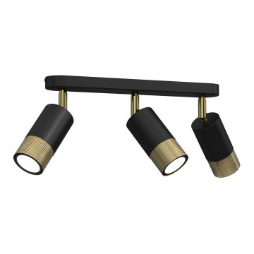 Foco LINK 3xGU10/8W/230V preto/latão