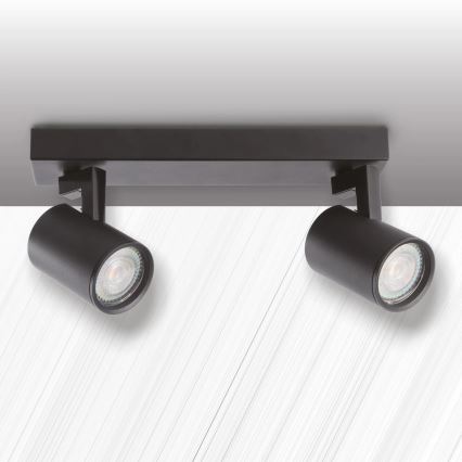 Foco LYNX 2xGU10/10W/230V preto