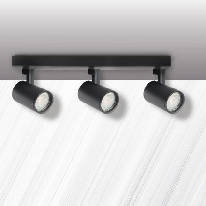 Foco LYNX 3xGU10/10W/230V preto