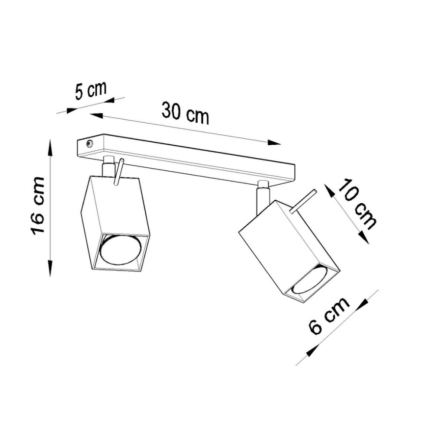 Foco MERIDA 2 2xGU10/40W/230V branco