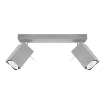 Foco MERIDA 2xGU10/40W/230V cinzento