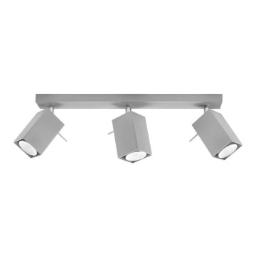 Foco MERIDA 3xGU10/40W/230V cinzento