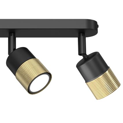 Foco MIZU 3xGU10/8W/230V preto/latão