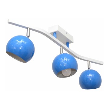 Foco MORRIS 3xE27/15W/230V AZUL