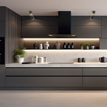 Foco NEO 1xGU10/8W/230V preto/dourada