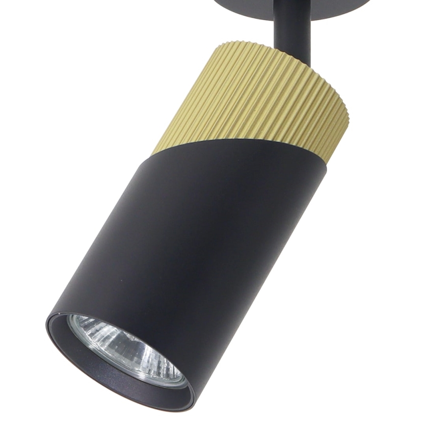 Foco NEO 1xGU10/8W/230V preto/dourada