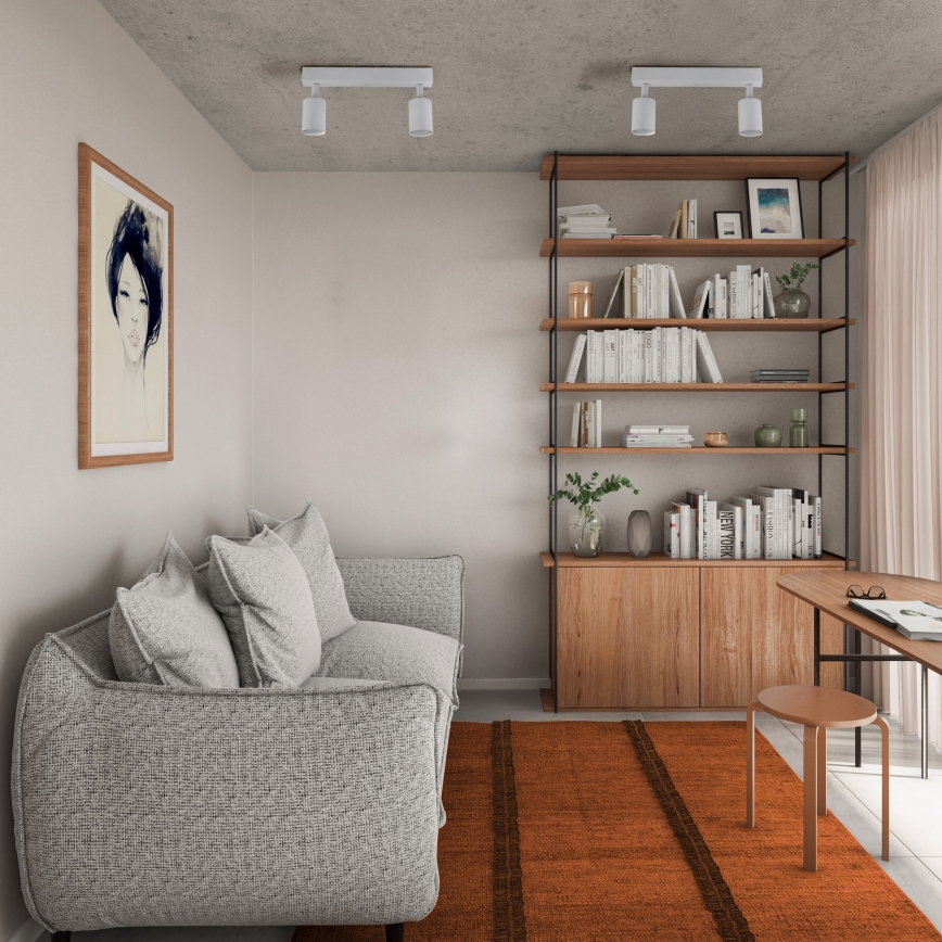 Foco NEX 2xGU10/10W/230V branco