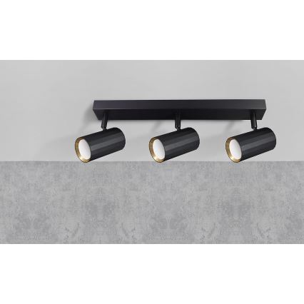 Foco NICEA 3xGU10/10W/230V preto