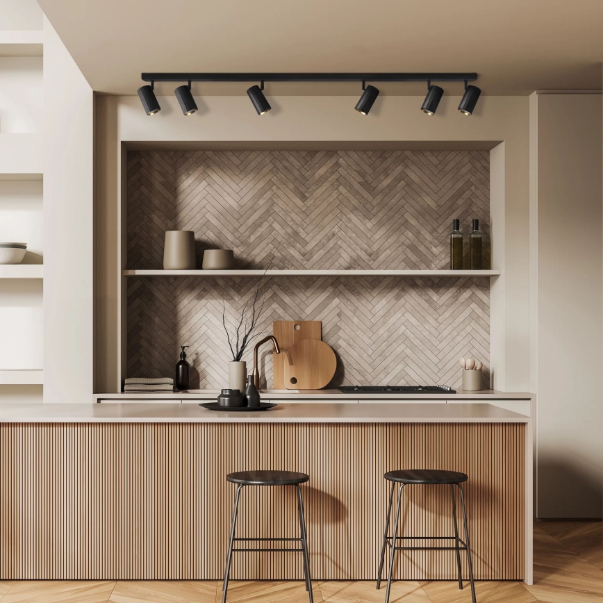 Foco NICEA 6xGU10/10W/230V preto