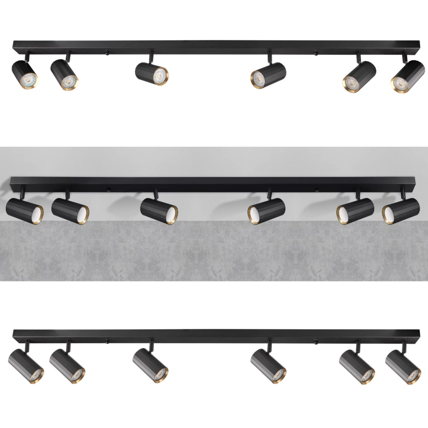 Foco NICEA 6xGU10/10W/230V preto