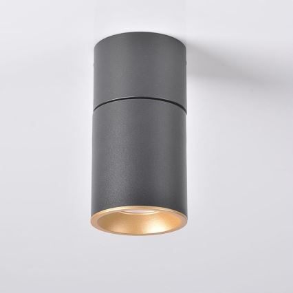 Foco NIXA 1xGU10/10W/230V preto/dourada