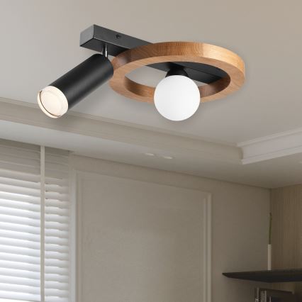 Foco OTIS 1xG9/5W/230V + 1xE27/15W/230V carvalho