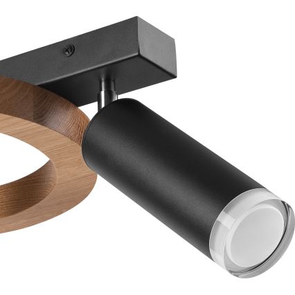 Foco OTIS 1xG9/5W/230V + 1xE27/15W/230V carvalho