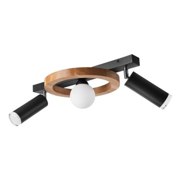 Foco OTIS 1xG9/5W/230V + 2xE27/15W/230V carvalho