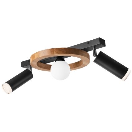 Foco OTIS 1xG9/5W/230V + 2xE27/15W/230V carvalho