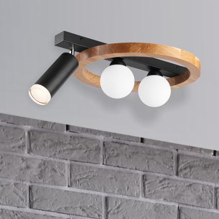 Foco OTIS 2xG9/5W/230V + 1xE27/15W/230V carvalho