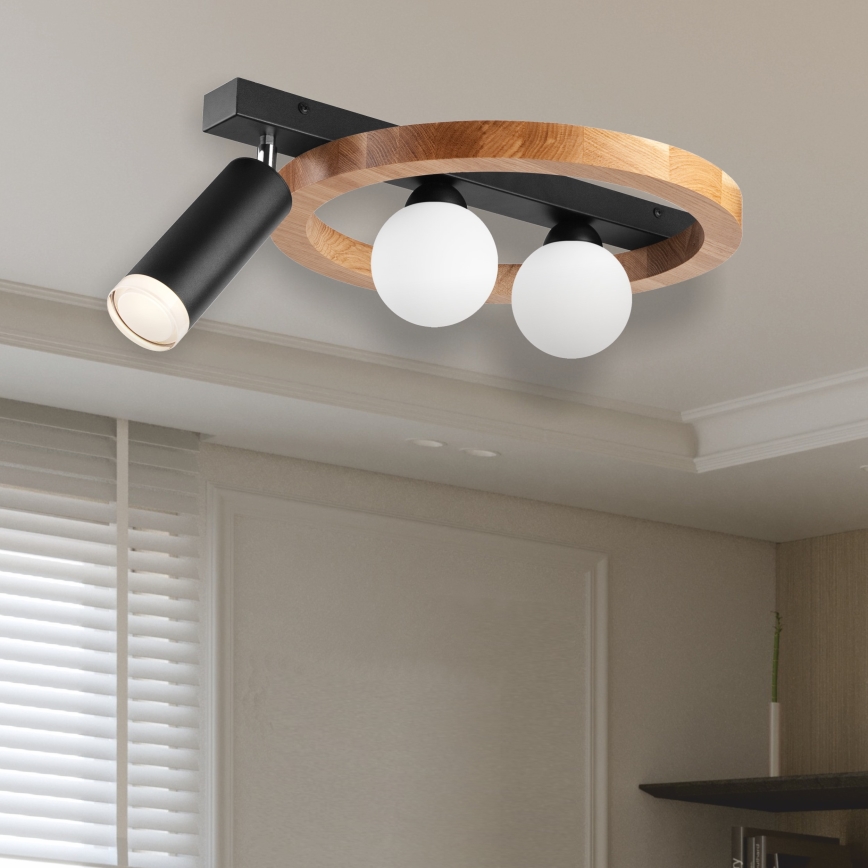 Foco OTIS 2xG9/5W/230V + 1xE27/15W/230V carvalho