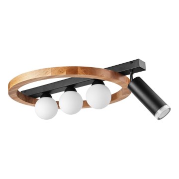 Foco OTIS 3xG9/5W/230V + 1xE27/15W/230V carvalho