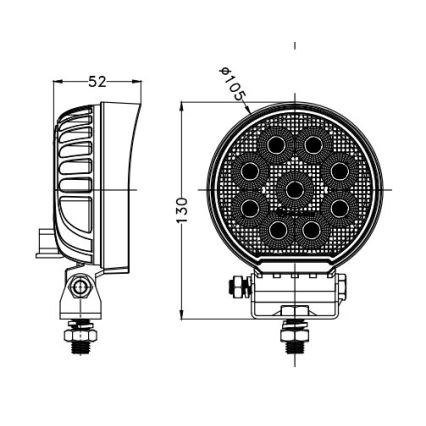 Foco para carro LED BLACK LED/36W/10-30V IP69 5700K redondo