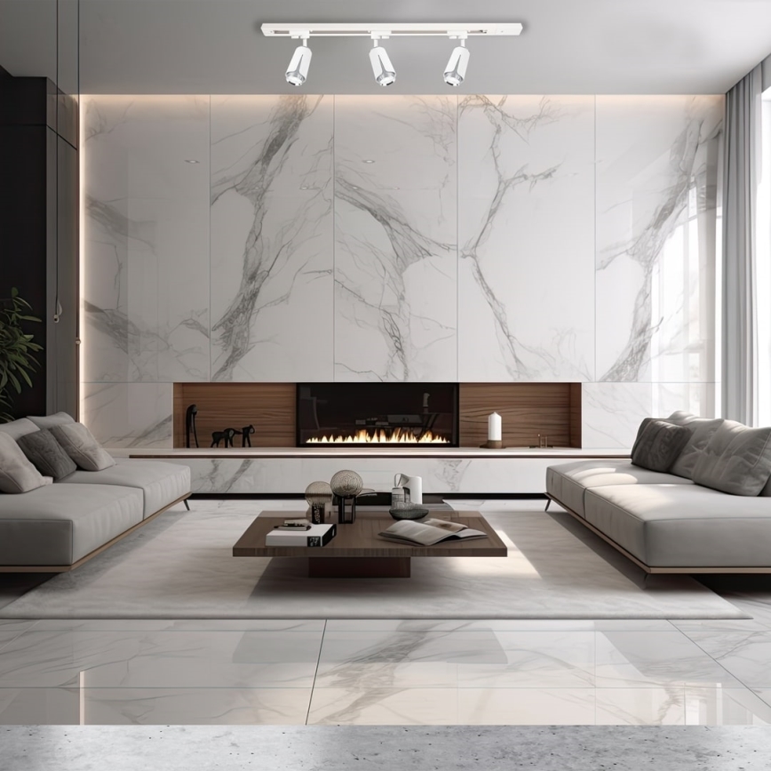 Foco para sistema de carril FLOR 1xGU10/8W/230V branco