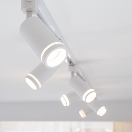 Foco para sistema de carris monofásico JET RING 1xGU10/10W/230V branco