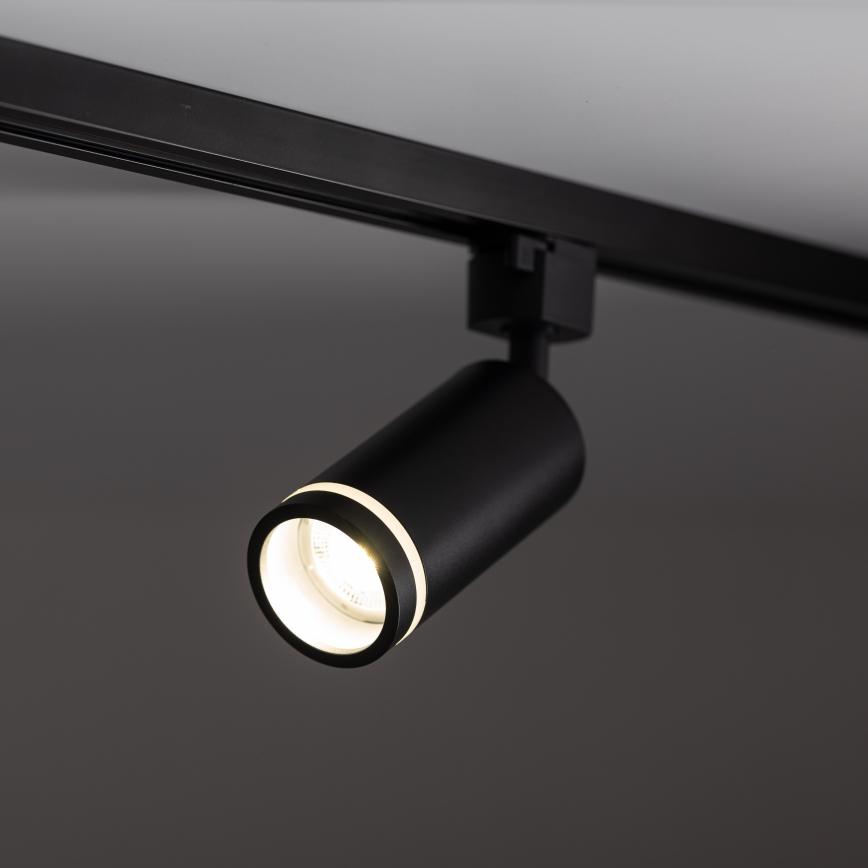 Foco para sistema de carris monofásico JET RING 1xGU10/10W/230V preto