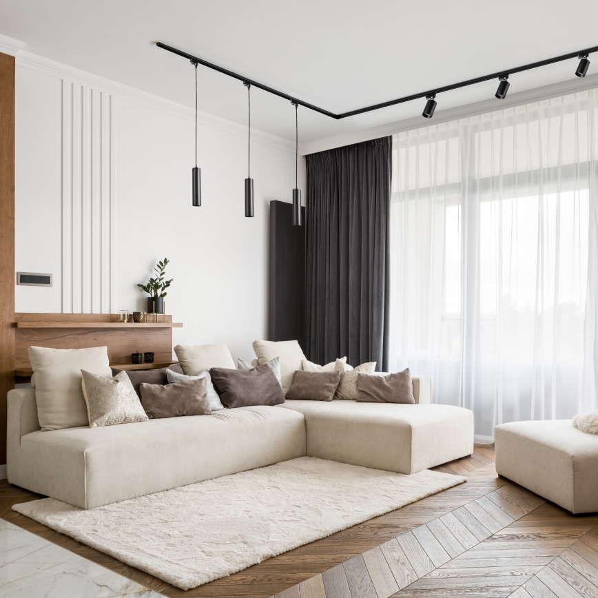 Foco para sistema de carril MARIBEL 1xGU10/10W/230V preto