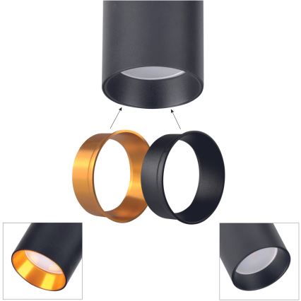 Foco para sistema de carril MARIBEL 1xGU10/10W/230V preto