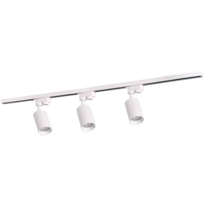 Foco para sistema de carril MARIBEL 3xGU10/10W/230V +1 m sistema de carril branco